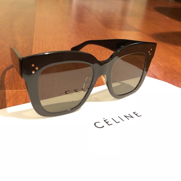 Celine Kim oversized black square sunglasses - Picture 3 of 8